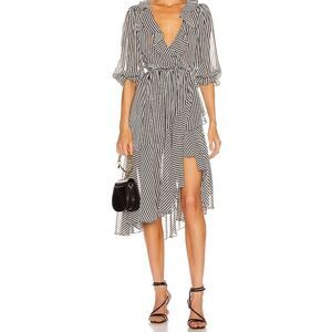 NWT Icons Objects‎ Of Devotion The Cha Cha Dress Women’s  Sm Black White Stripe